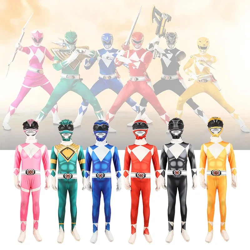 

Kids Adult Power Samurai Sentai Shinkenger Rangers Superhero Costume Cosplay Birthday Party Zentai Suit Jumpsuit mask