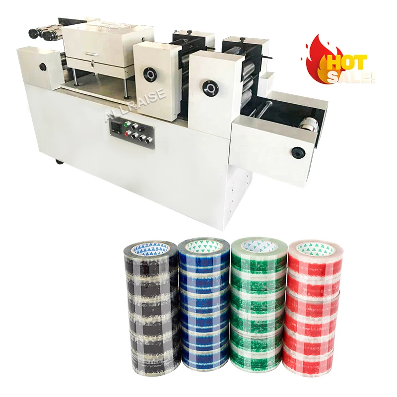 Transparent Bopp Tape Printer Automatic 1 2 3 4 Colors Packaging Clear  Flexo Bopp Adhesive Tape Printing Slitting Machine