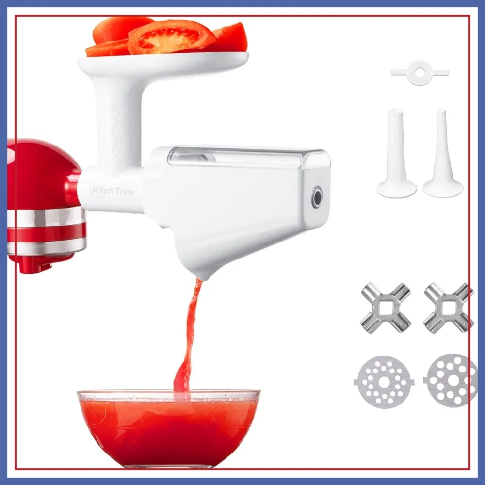 

Fruit & Vegetable Strainer Attachment Set for KitchenAid Stand Mixers, Includes Food Grinder and Sausage Stuffer Tubes
