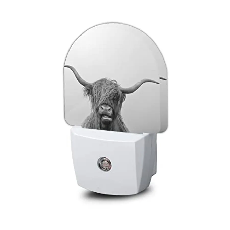 

Night Light, Cows Night Lights Plug into Wall for Boys Girls Bedroom Decorative Half Round Nightlight Led Lamp 0.5W Sleep Frien