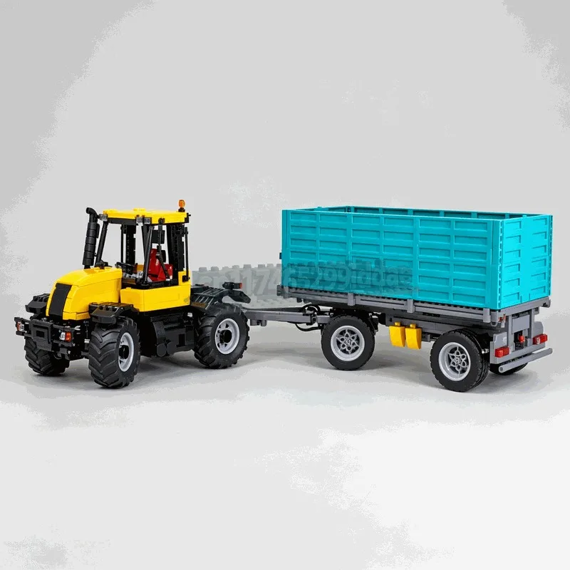 Urban Farm Cargo Trailer MOC Building Block DIY Assembly Creative Vehicle Model Toy Technical Education Festival Gift Collection