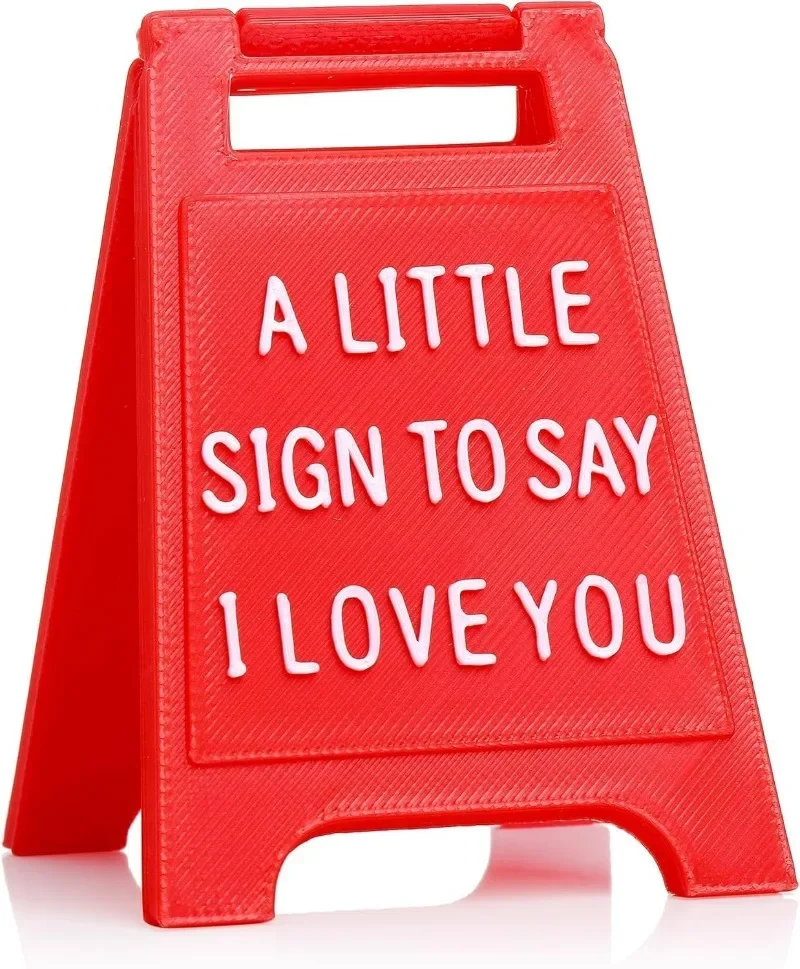 Mini A-frame Warning Sign A Little Sign To Say I Love You Romantic Desktop Ornament Valentine's Day Anniversary Gift For Couple Lover Home Table Decor
