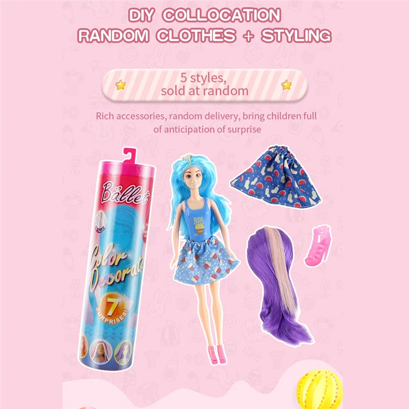 

MACH-сюрприз, замачиваемая воды, слепая коробка, меняющая цвет, сменная одежда принцессы, игровой домик