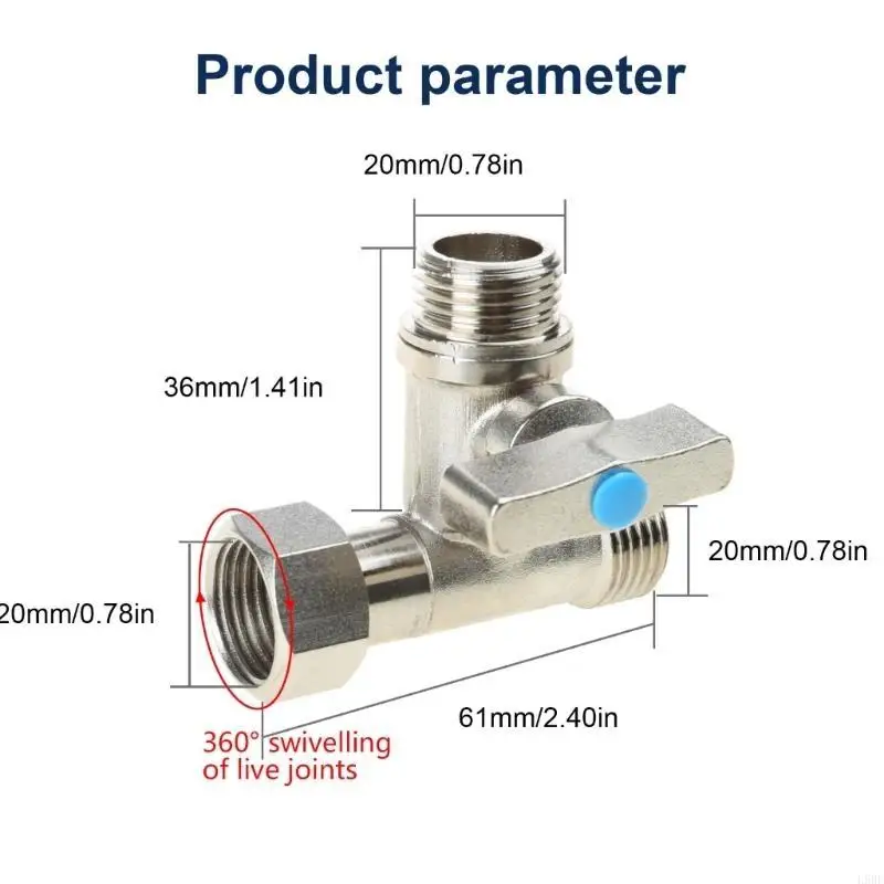 Picture 7: L9BE Tees Stop Valves 1/2X1/2X1/2'' Compression Shut Down 3 Way Diverters Connector