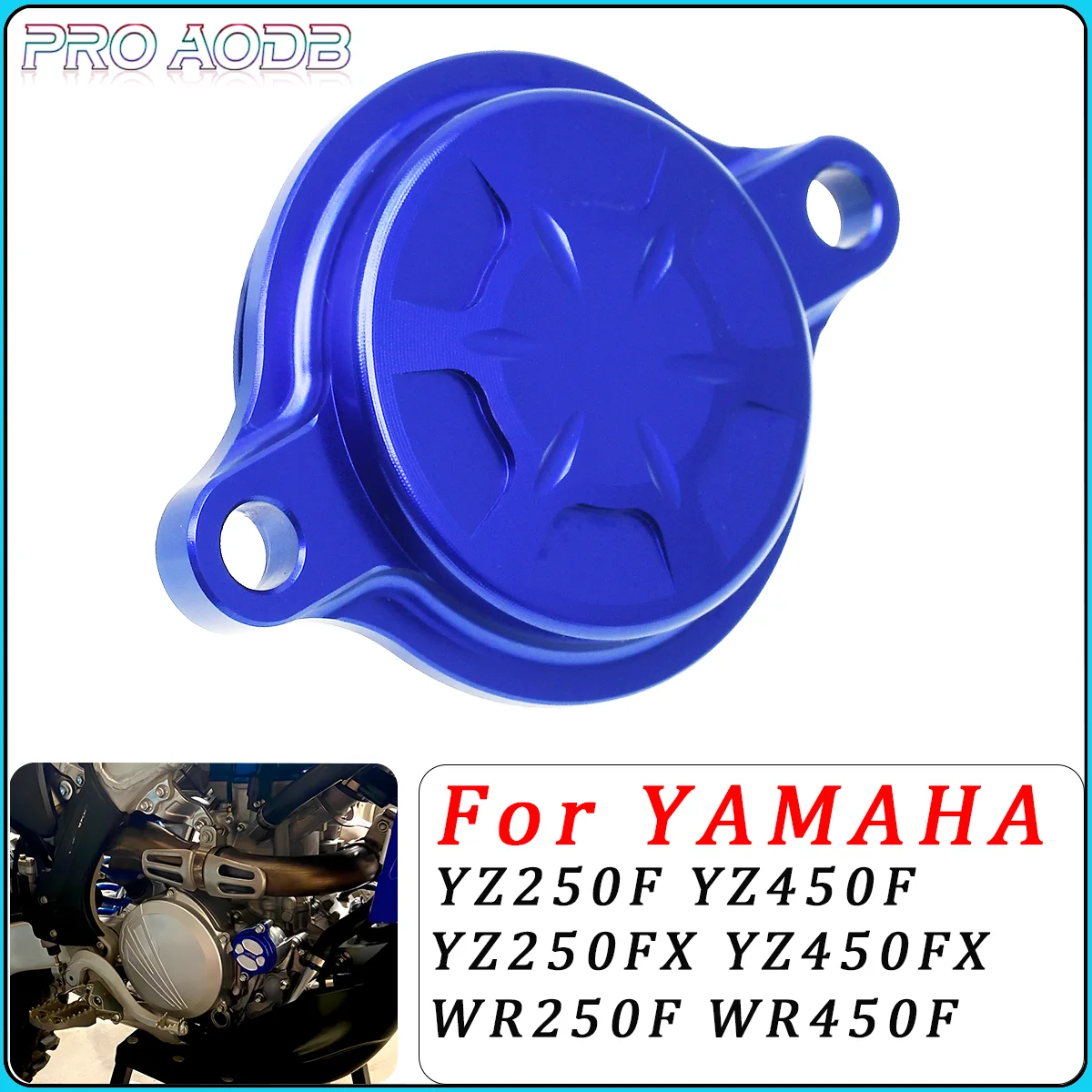 

MOTO For Yamaha YZ250F YZ450F YZ250FX YZ450FX WR250F WR450F YZ WR 250F 450F FX 2014-2021 CNC Aluminum Billet Oil Filteer Covers