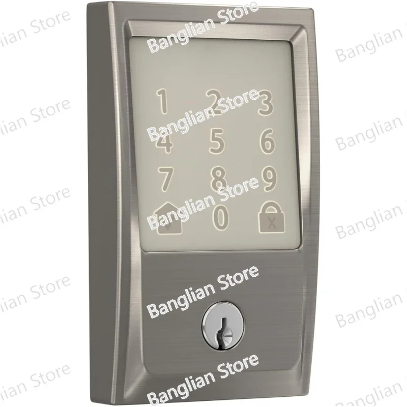 Encode Smart Wi Fi Deadbolt with Satin Nickel Century Decoration