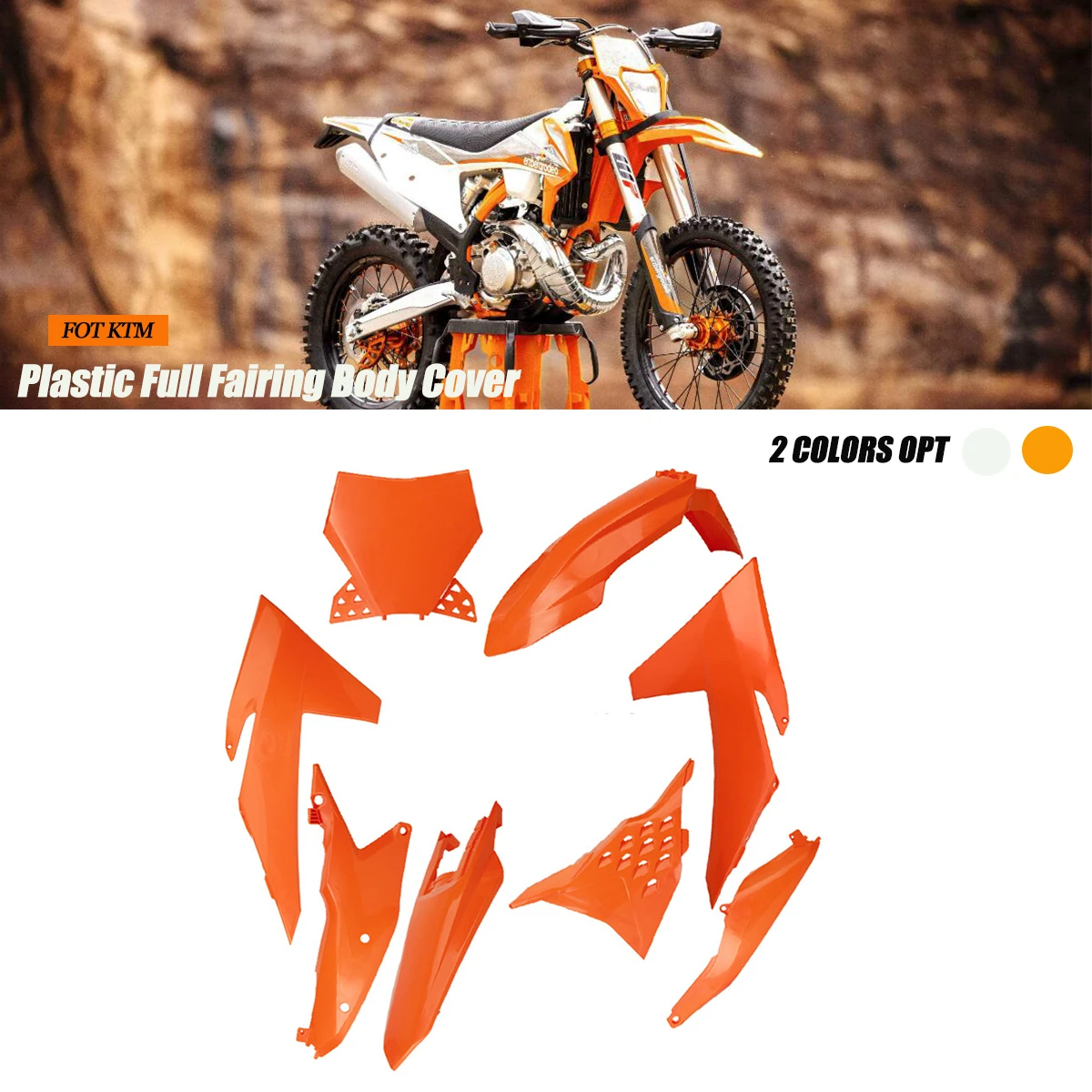 

2024 Motorcycle Plastic Full Fairing Body Cover For KTM EXC CKD XCF EXC-F SX-F SXF 150 250 300 350 450 500 2024 Moto Accessories