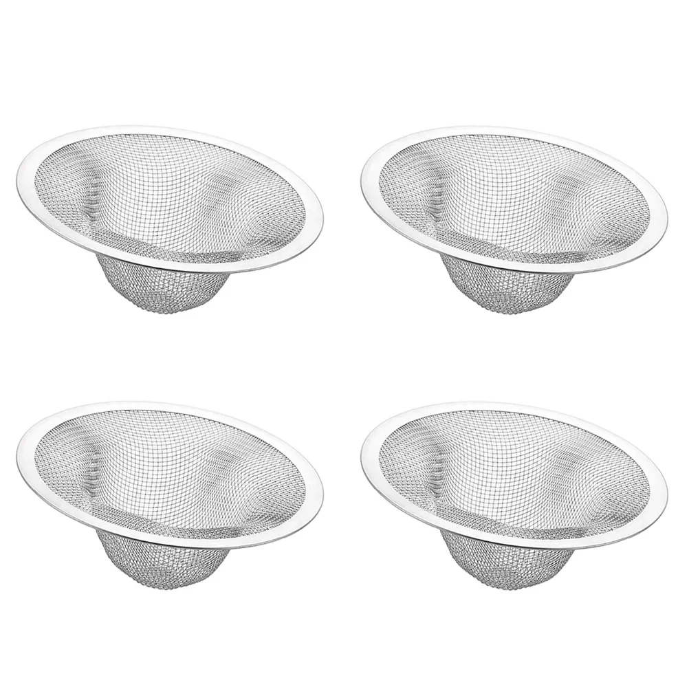 

4pcs Stainless Steel Sink Strainer Basket Mesh Filter For Kitchen Bathroom Drain Garbage Hair Catcher Rustproof