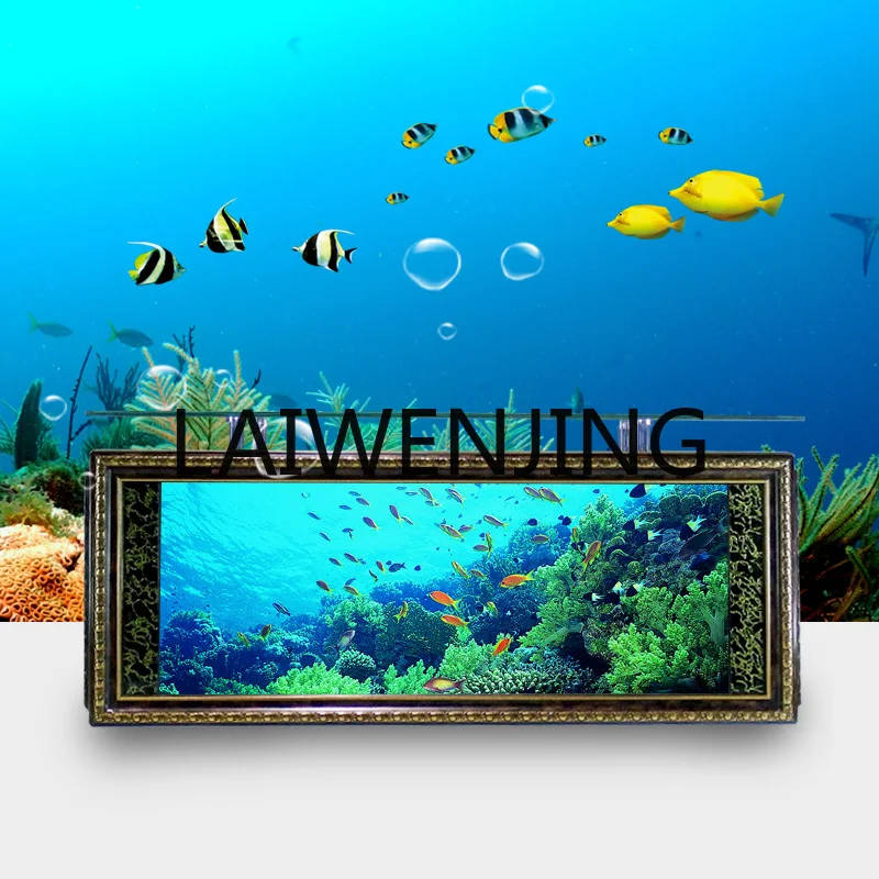 Fish tank TV cabinet Ecological aquarium Household living room Floor to ceiling glass bar coffee table Free water change