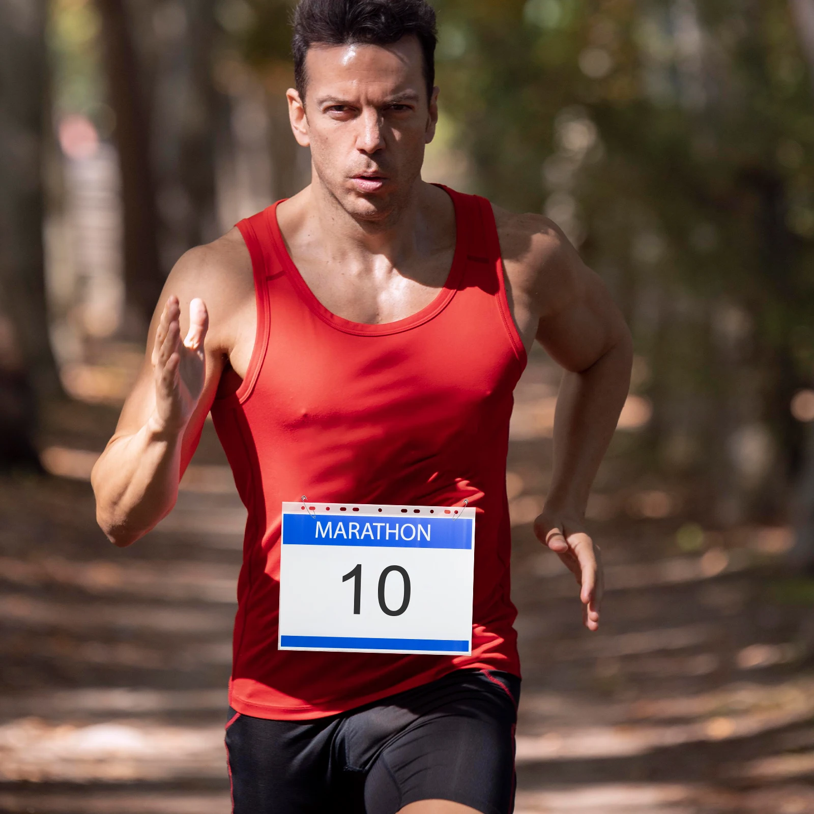 

100pcs Clear Running Holder Waterproof Pvc Race Display Bag Portable Number Bib Storage Organizer Running Bib