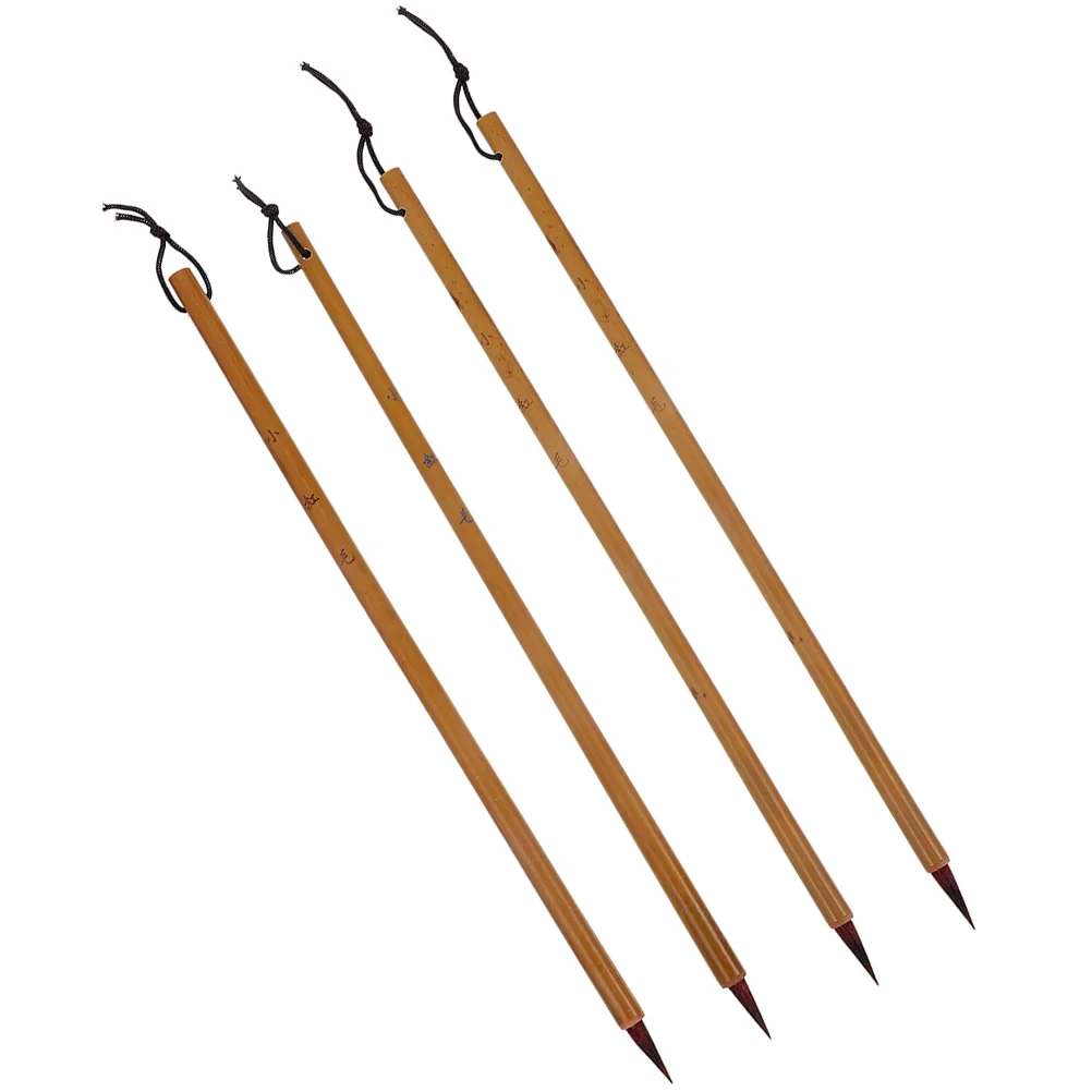 4 Pcs Copying Small Regular Script Chinese Calligraphy Brush for Beginner Household Painting Portable Writing Hook Line Student
