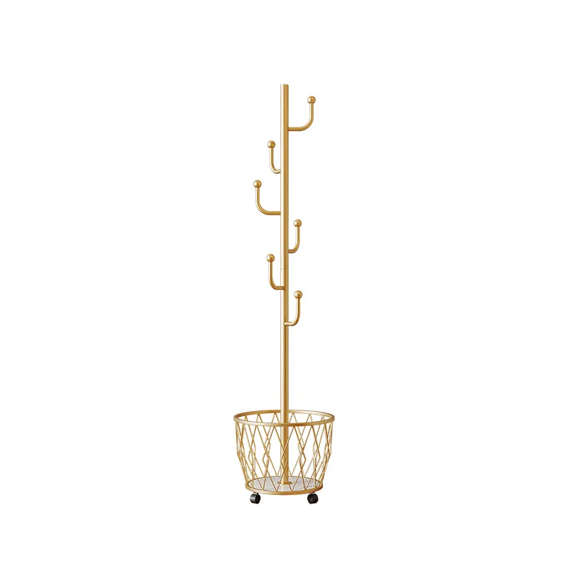 LH Hanger Floor to Floor Bedroom Modern Light Luxury Hat Shelf with Wheel Mobile