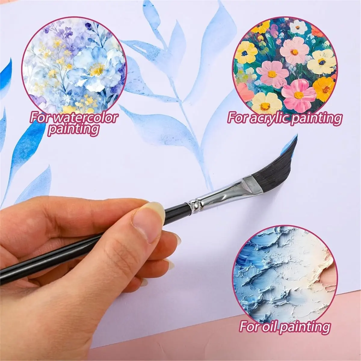 A50U 4Pcs Knife-Shaped Striper Brush Set Knife-Shaped Paint Brushes Watercolor Pinstriping Brushes S for Detail Fine Lines