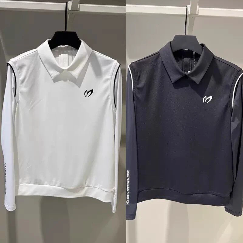 

Women's Golf Apparel Long-Sleeved Sunscreen Ice Silk Polo Shirt Slimming Stretch T-Shirt Quick-Drying Fashion Sports Jersey