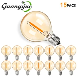 Vintage Globe LED Edison Light Bulbs G40 1W 220V 110V Amber Glass Light Lamps E12 Base Warm White 2200K Living Room Lighting