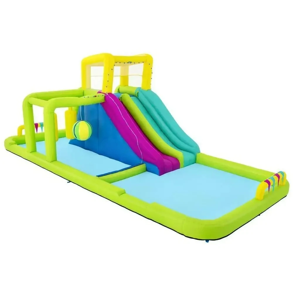 Large outdoor slide water playground, children's rafting water park fountain