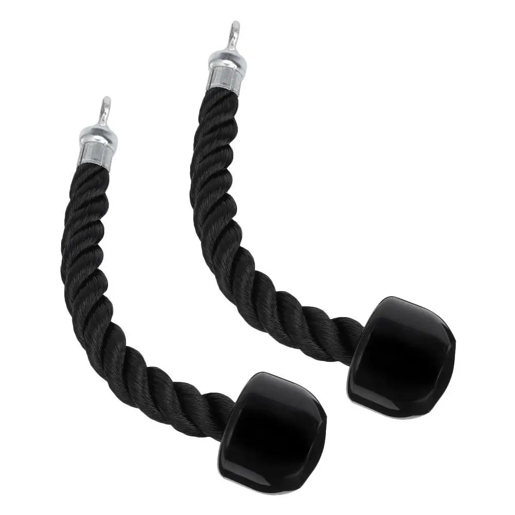 

2Pcs Triceps Rope Heavy Duty Workout Cable Attachments High Strength Nylon Filament Fitness Accessories Reinforced Metal Screw
