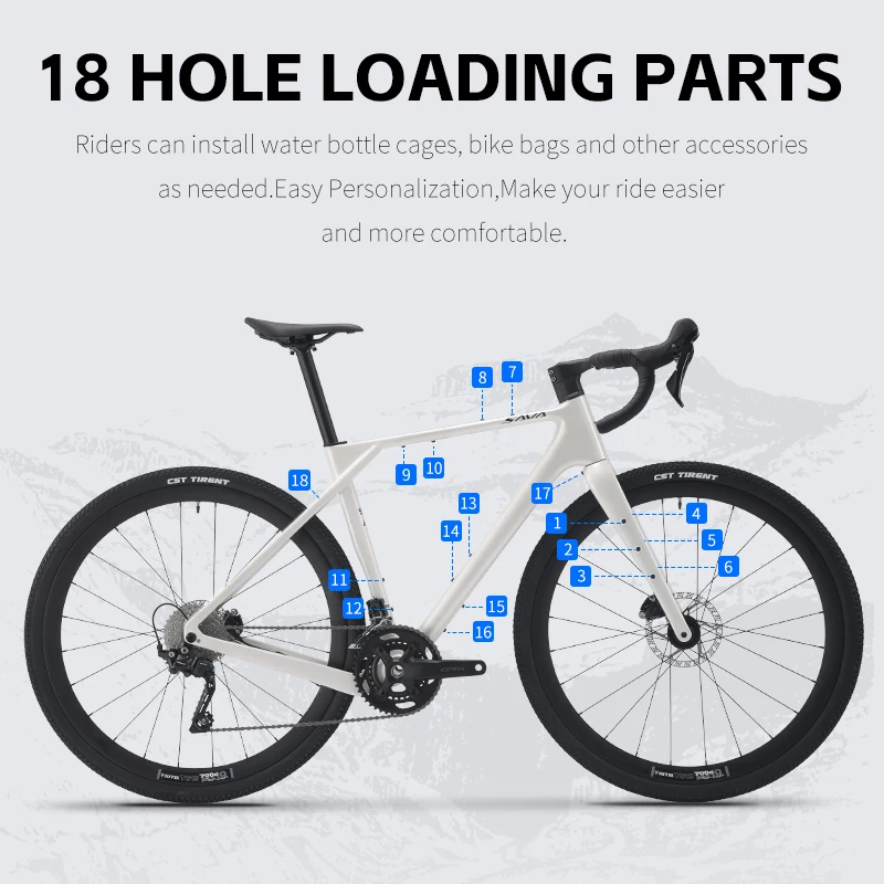 دراجة الحصى من ألياف الكربون SAVA مناسبة لجميع التضاريس ومجهزة بمجموعة SHIMAN0 GRX400 ذات 11 سرعات #3