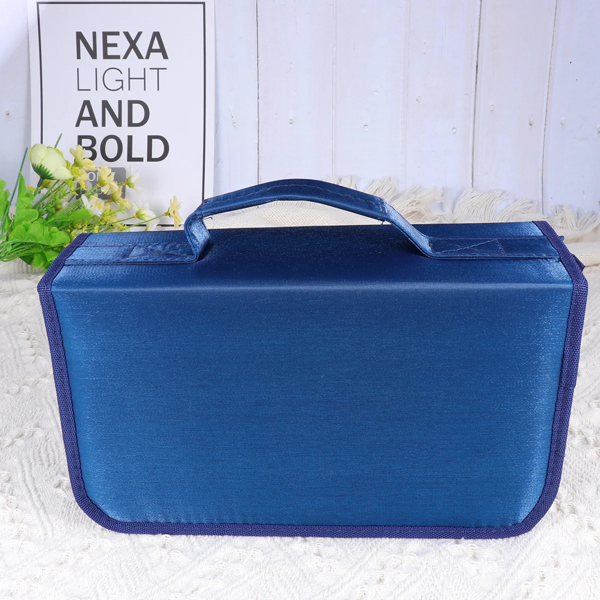 128 Pieces Cd Bag Mercerized Cloth Large Capacity Handheld Smooth Texture Wear Resistant Dvd Storage Organizer for Car Home
