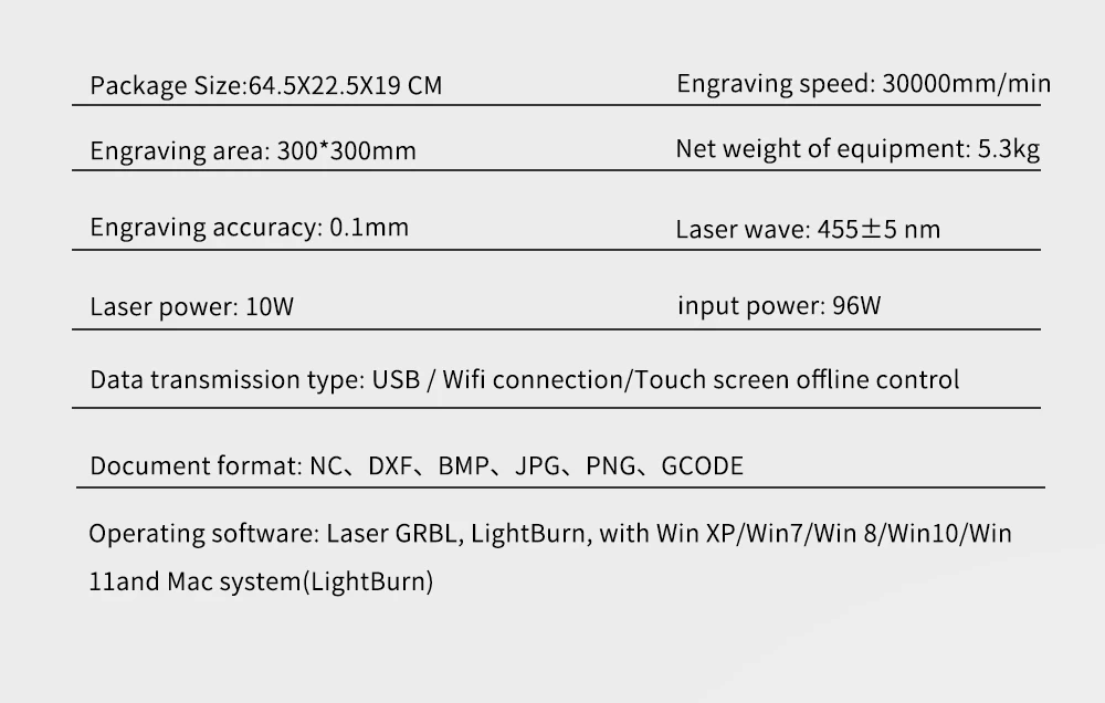 Twotrees TTS-10 Pro 80W Laser Engraver Add Touch Screen Metal Laser Engraving Machine DIY Logo Printer Laser Cutting Acrylic MDF