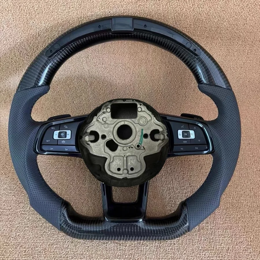 Steering Wheel LED Smart Carbon Fiber Steering Whee Sciencour Passat B6 Carsteering Wheel For Volkswagen Golf 7 GTI Jetta MK7