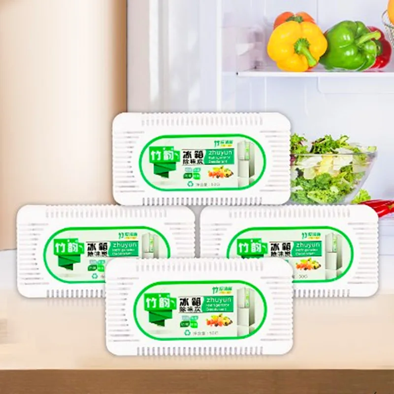 1Pc Household Refrigerator Deodorizing Box Charcoal Odor Absorber Natural Refrigerator Deodorizer Activated Charcoal Air Purifyi