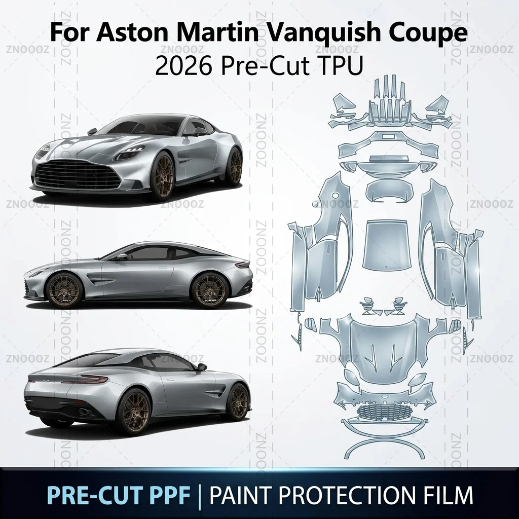 For Aston Martin Vanquish Coupe 2026 Pre-Cut TPU PPF Self Healing High Gloss Anti Full Vehicle Glossy Clear Matte Black