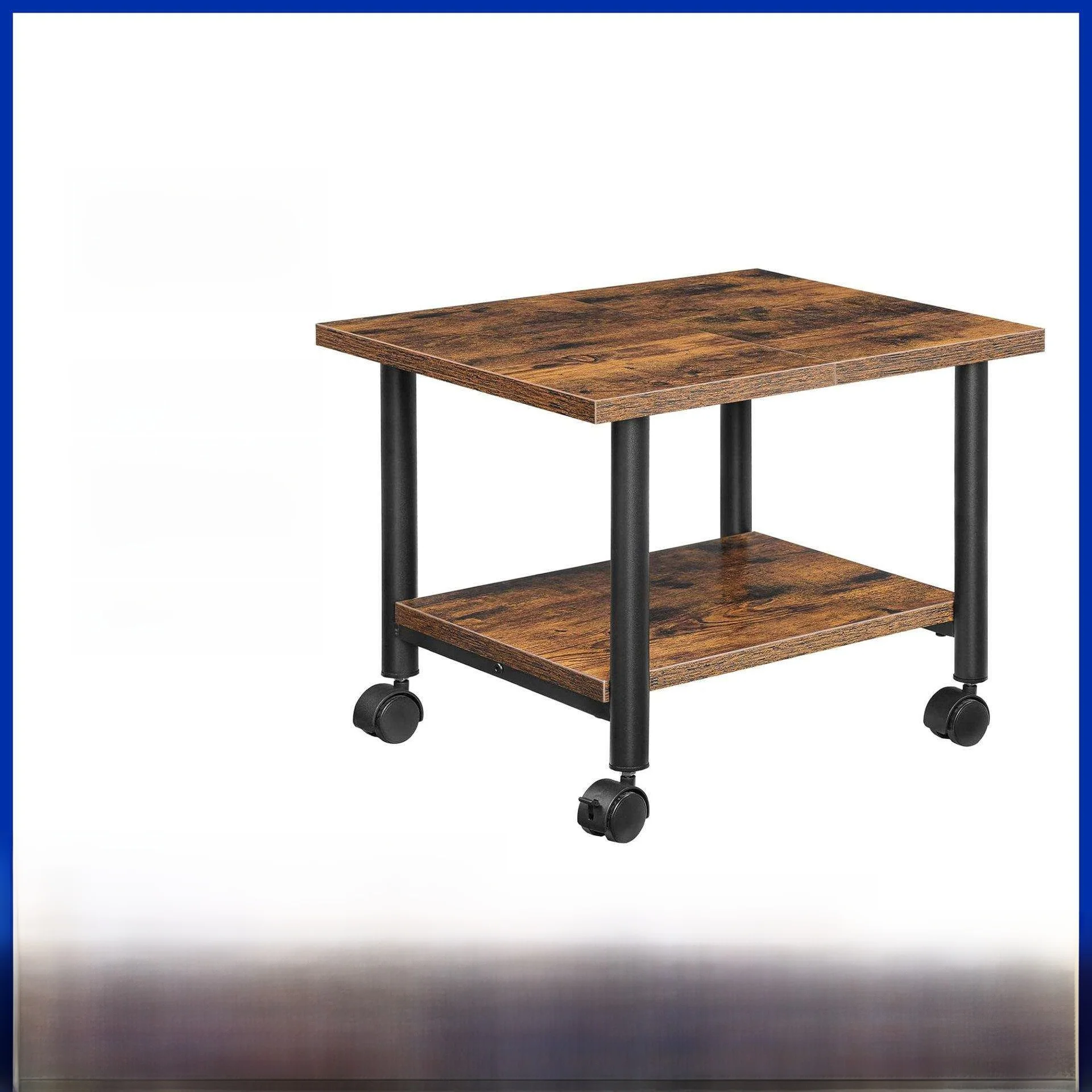 office-double-layer-iron-art-printer-stand-with-wheels-document-storage-rack-home-use-cross-border-bestseller-organizing-acce