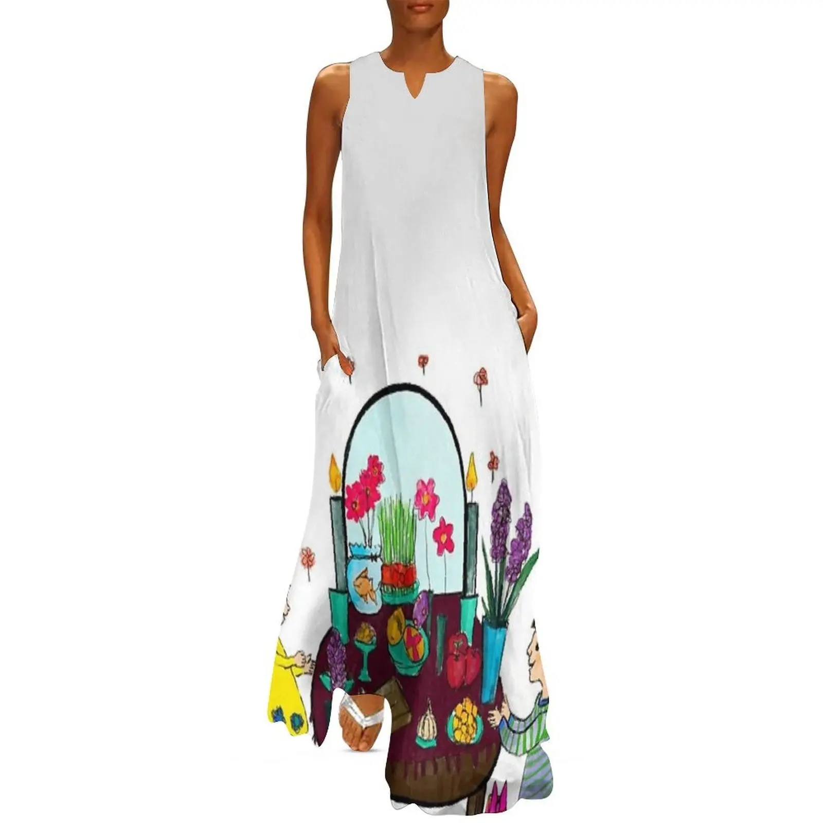 

Norooz haftsin Long Dress Women's clothing summer outfits for women 2025 women's elegant loose dresses dresses with long sleeves