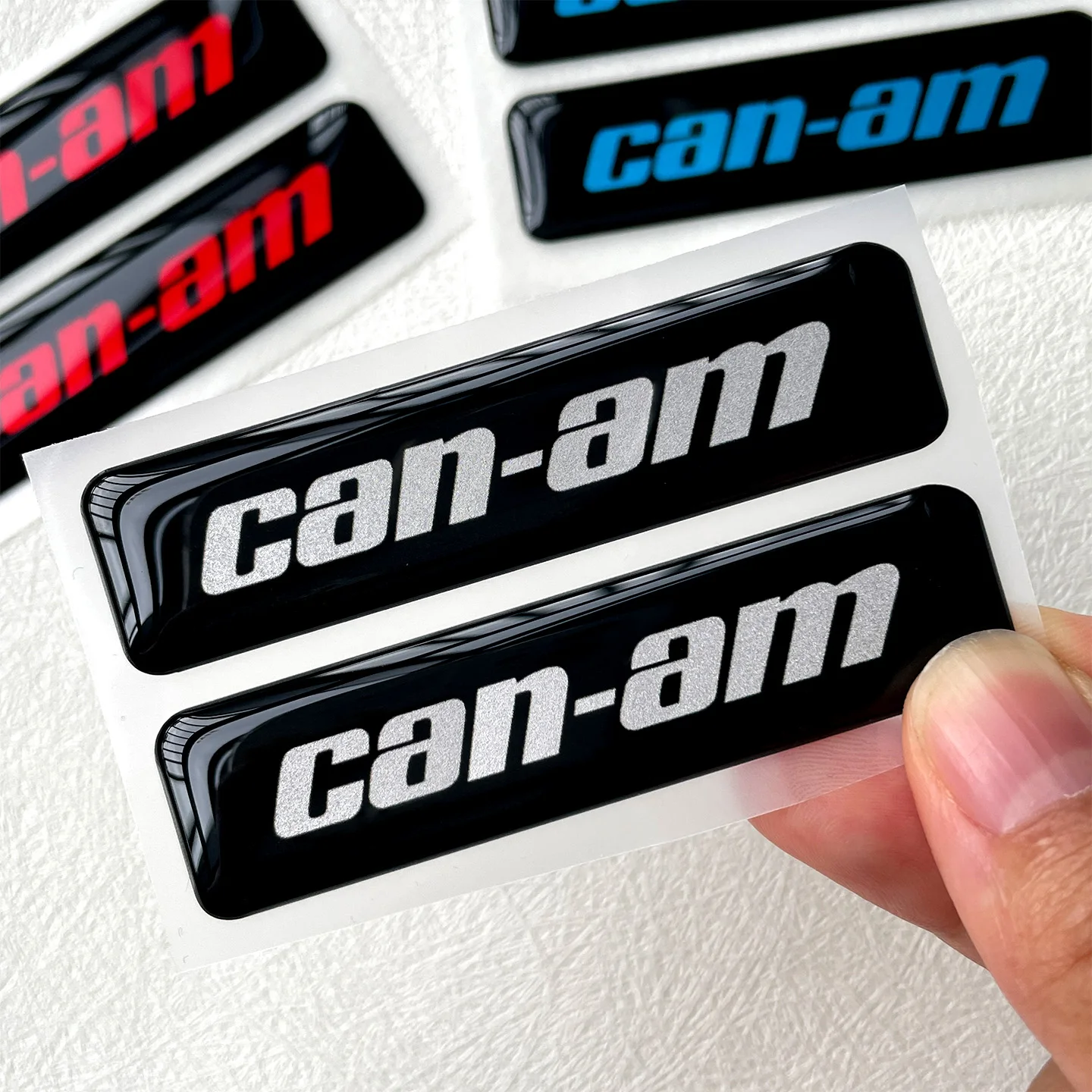 3D Gel Decal Epoxy Sticker Strips Warteproof Badges For BRP Can-Am Outlander Electric Spyder Ryker Canyon Commander Origin/Pulse view 3