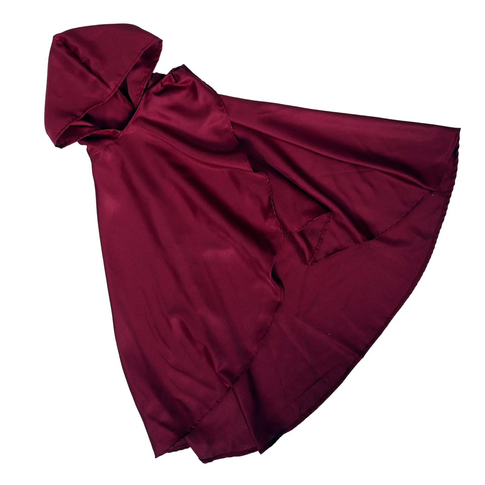 Hooded Cloak Burgundy Cape Clothing Apocalyptic Shawl Polyester Medieval Cowl Hat