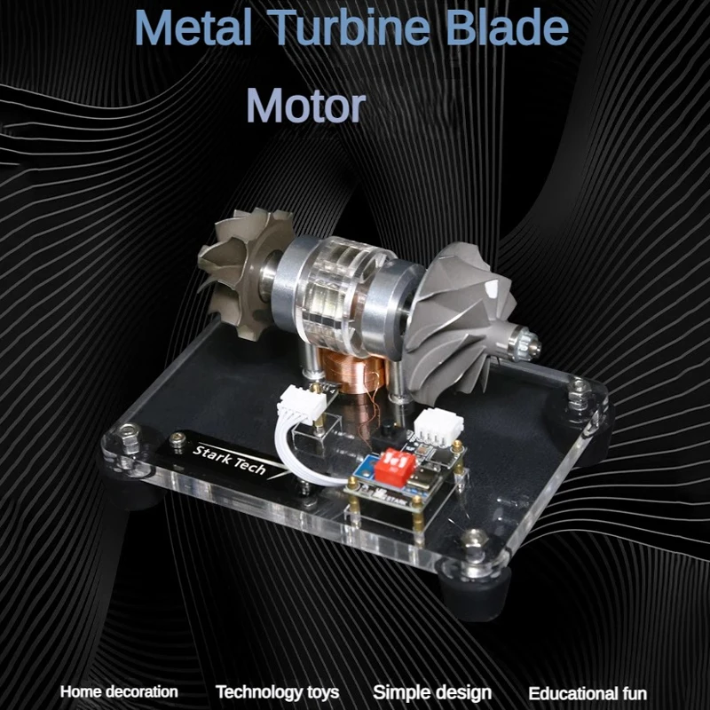 

Turbo Brushless Motor Model Supercharged Turbine Blade Motor Model Aero Engine Cnc Metal Creative DIY Technology Toy