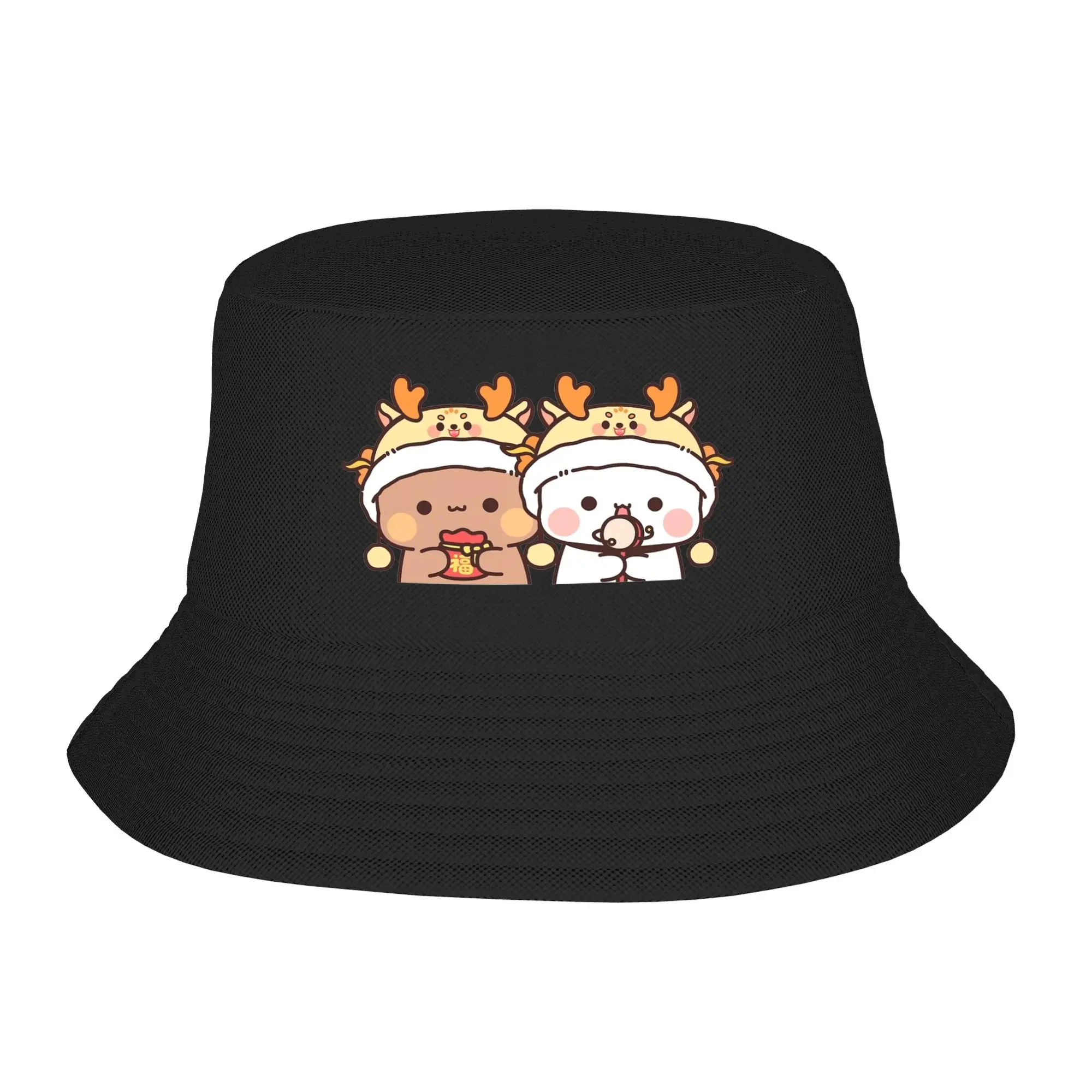 Chapeaux Bob pour Adolescents Bubu et Dudu, Année du Dragon, Chapeau de Pêcheur Pliable pour Évasion et Loisirs, Idée Cadeau