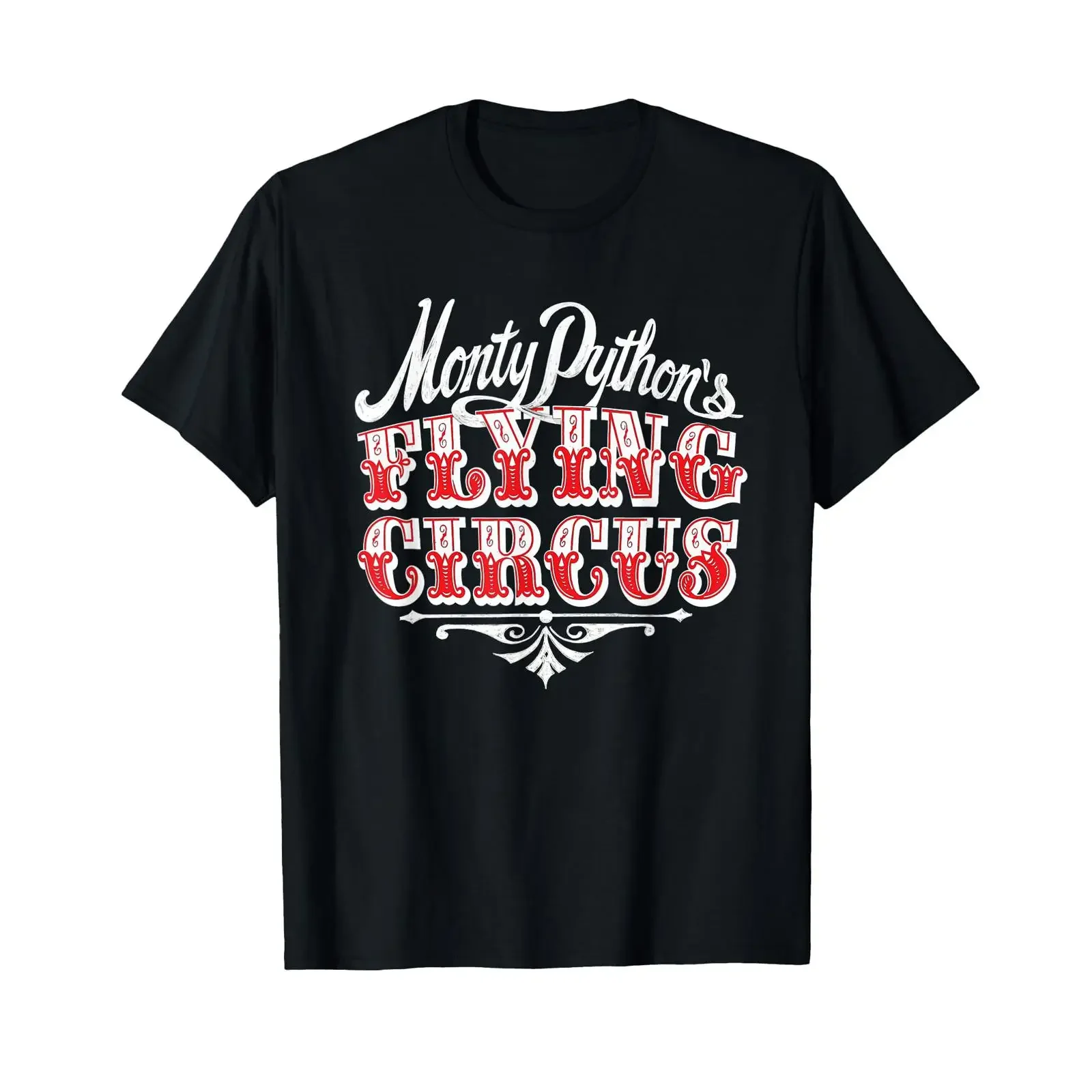 Monty Python Official Flying Circus Red T Shirt vintage Washed Soft homme Breathable Comfortable Stretched Versatile