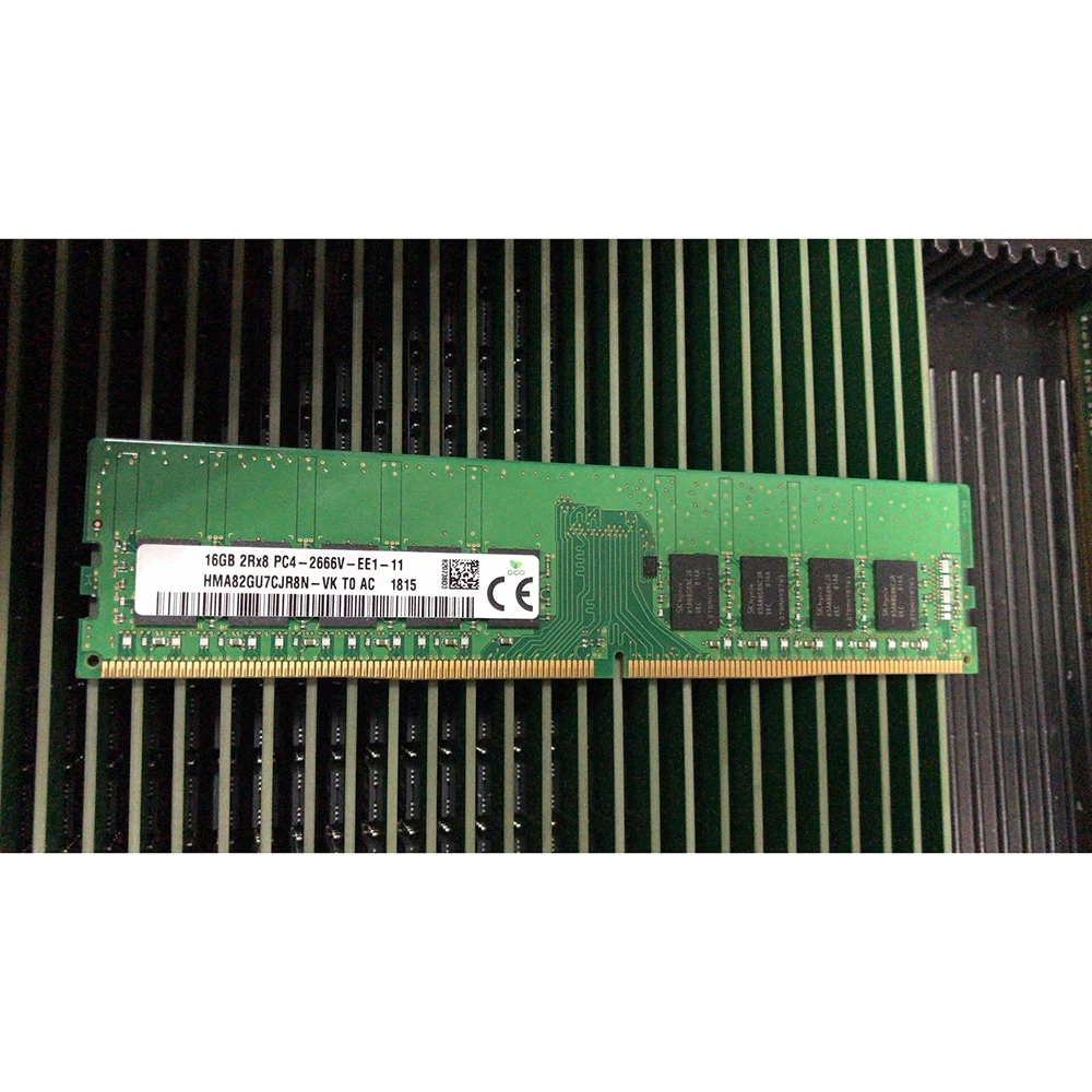1PCS RAM 16G 16GB 2RX8 PC4-2666V 2666 ECC UDIMM Memória Para SK Hynix HMA82GU7DJR8N-VK/HMA82GU7CJR8N-VK