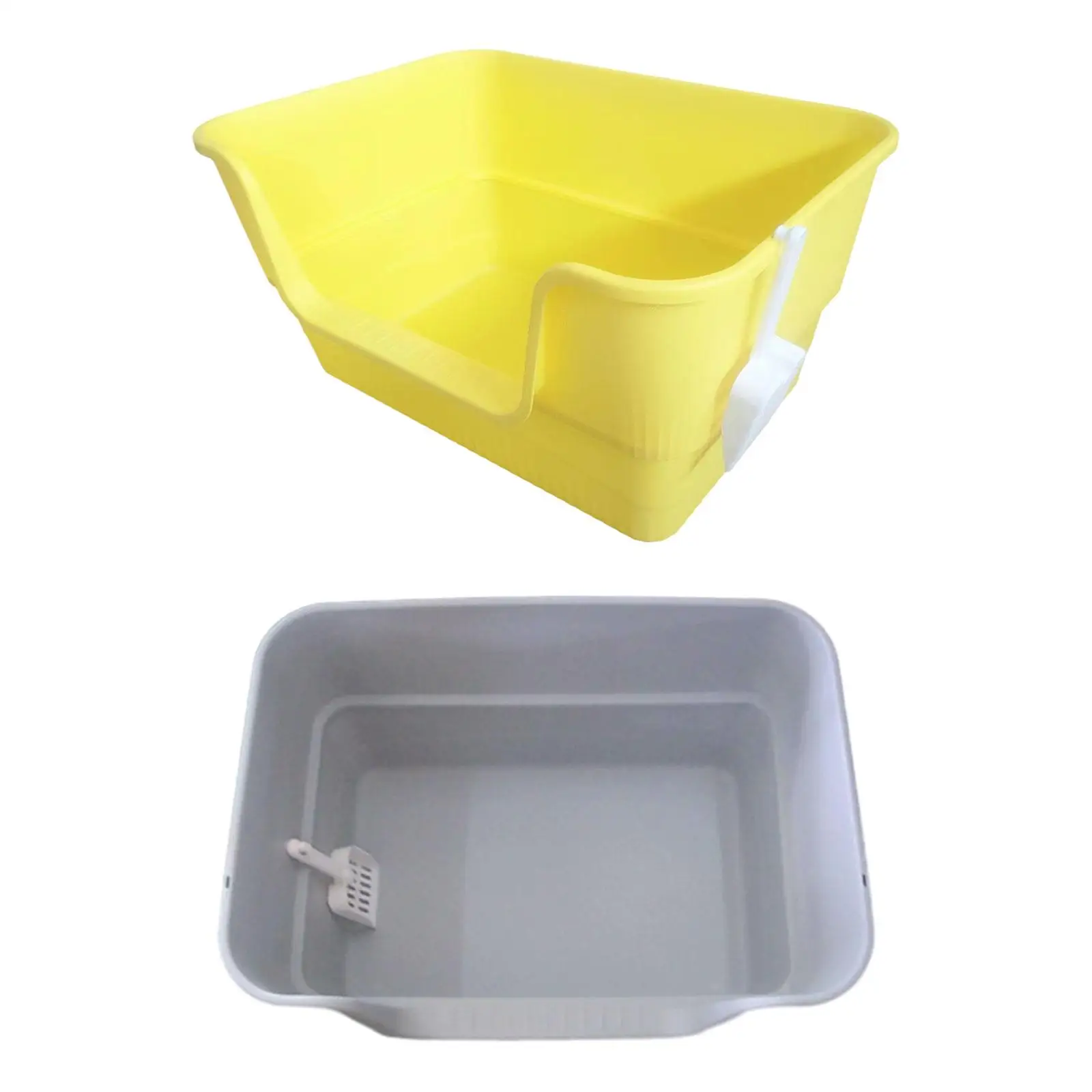 

Cat Litter Box Anti Splashing Easy to Clean for Indoor Cats Cat Bedpan Pet Supplies Cats Litter Pan with Scoop Cat Toilet