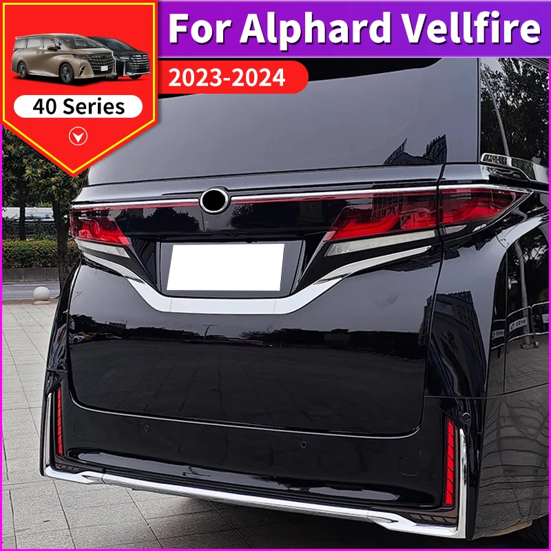 

For 2023 2024 Toyota Alphard Vellfire Tailgate Chrome Decoration Strip 40 Series Exterior Upgraded Accessories body kit Tuning