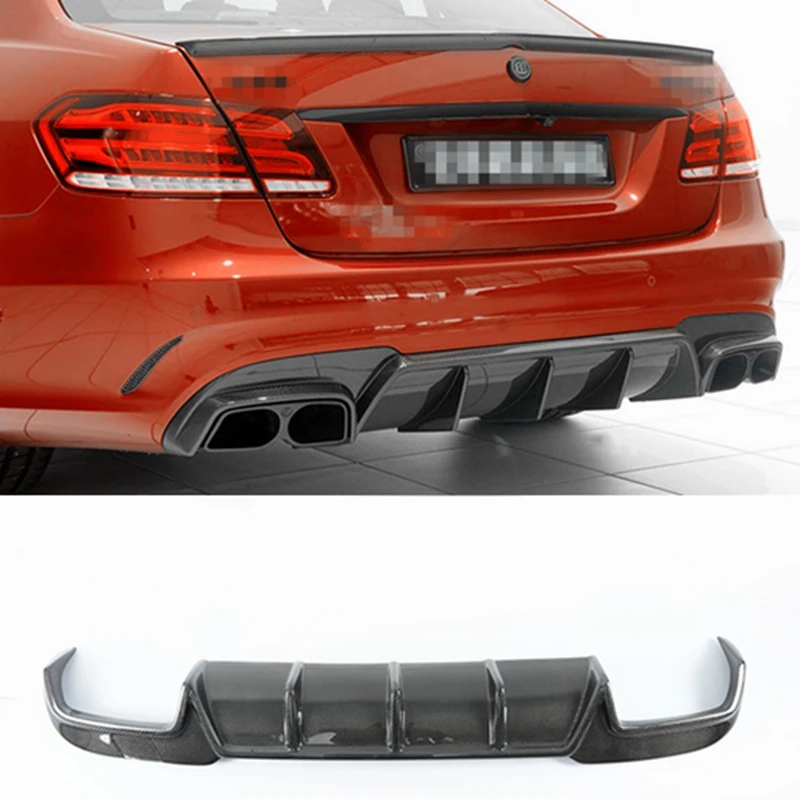 

For Benz W212 E260 E300 E63 AMG 2014 2015 2016 Carbon Fiber Rear Spoiler Diffuser Bumper Guard Protector Skid Plate Bumper Cover