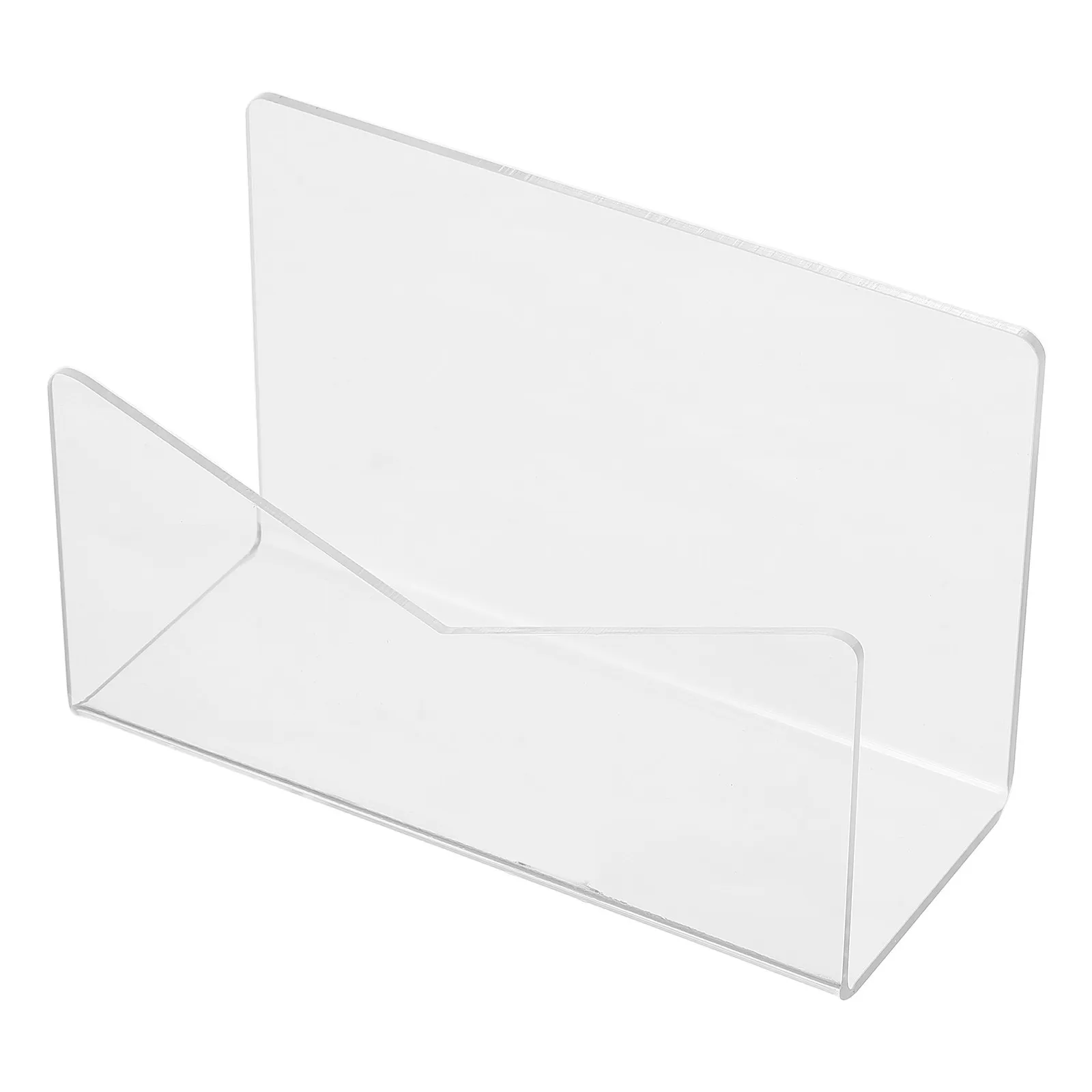 Clear Acrylic Vertical Mail Sorter Desktop Organizer Transparent File Envelope Letter Holder Rack for Office Document Paper