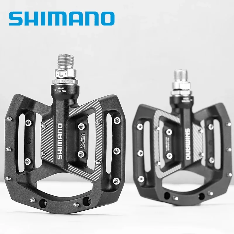 Shimano PD-GR500 Flat Mountain Bike Pedals BMX DH Adjustable Suitable For Leisure Off-Road Cycling Original Shimano Accessories