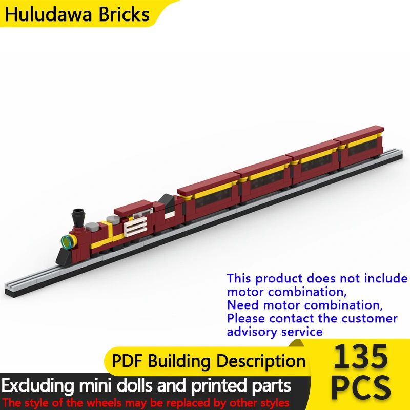 

City Car Model MOC Building Bricks Railway Micro Steam Locomotive Modular Technology Gifts Holiday Assemble Children Toys Suit