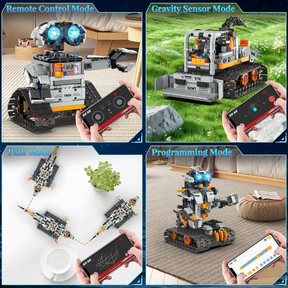 Kit de robot STEM para niños mayores de 6 años: juego de construcción de automóviles de dinosaurios de 688 piezas con aplicación y control remoto para aprendizaje científico y regalos de cumpleaños