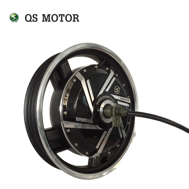 QS Motor 16*3.0inch 4000W 273 V3 48V-72V Brushless DC In Wheel Motor  Dual Shaft Hub Motor for Electric Motorcycle