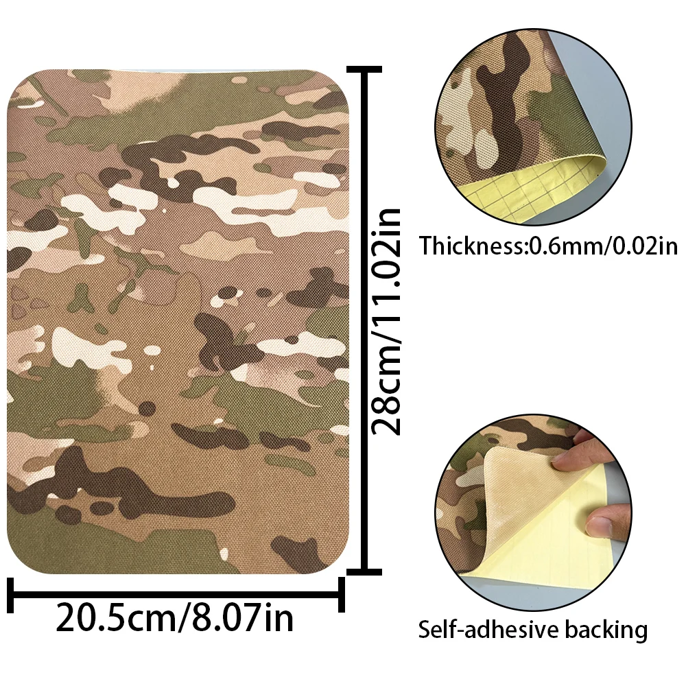 2 Pcs Non Woven Camouflage Tape Self Adhesive Camouflage Oxford Cloth Outdoor Camping Tent Repair Tear Resistant Waterproof