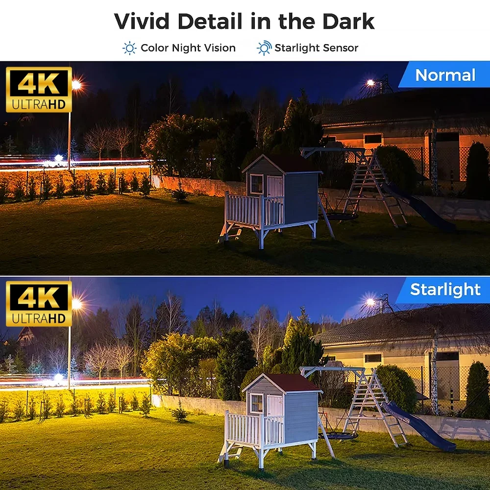 4K 8MP IP ポー PTZ セキュリティカメラ パンチルト 人間の検出 屋外監視カメラ 色 ナイトビジョン 自動追跡 CCTVカメラ Icsee