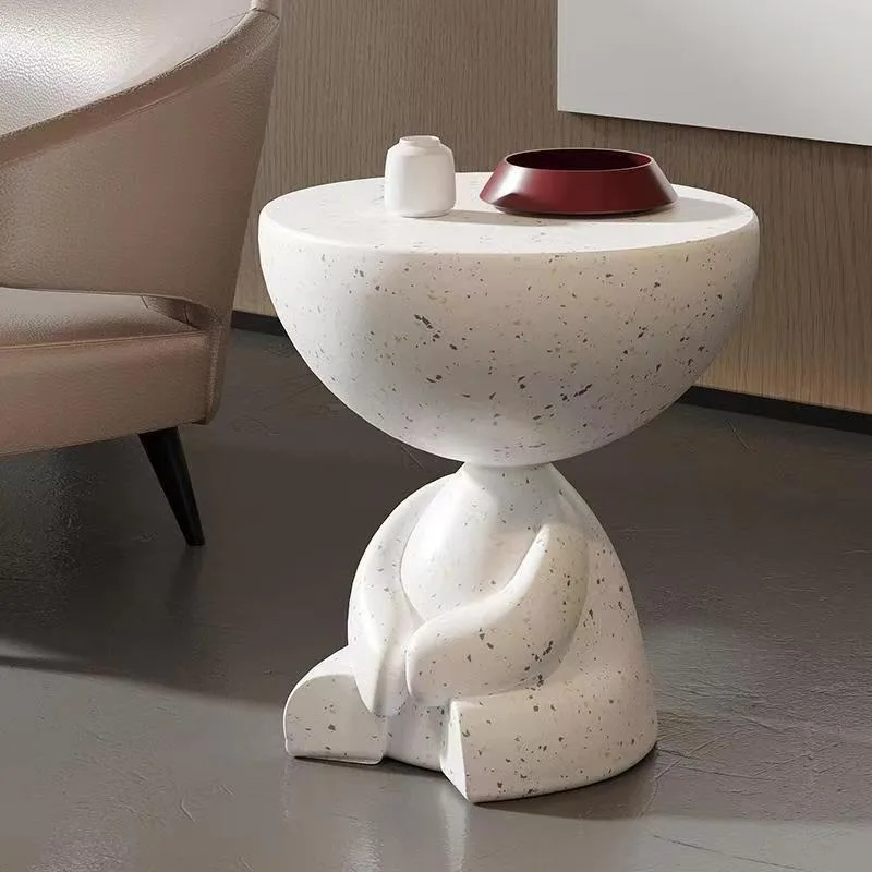 Cream wind new Internet celebrity living room small flat head coffee table creative simple plastic edge ins wind bedroom corner