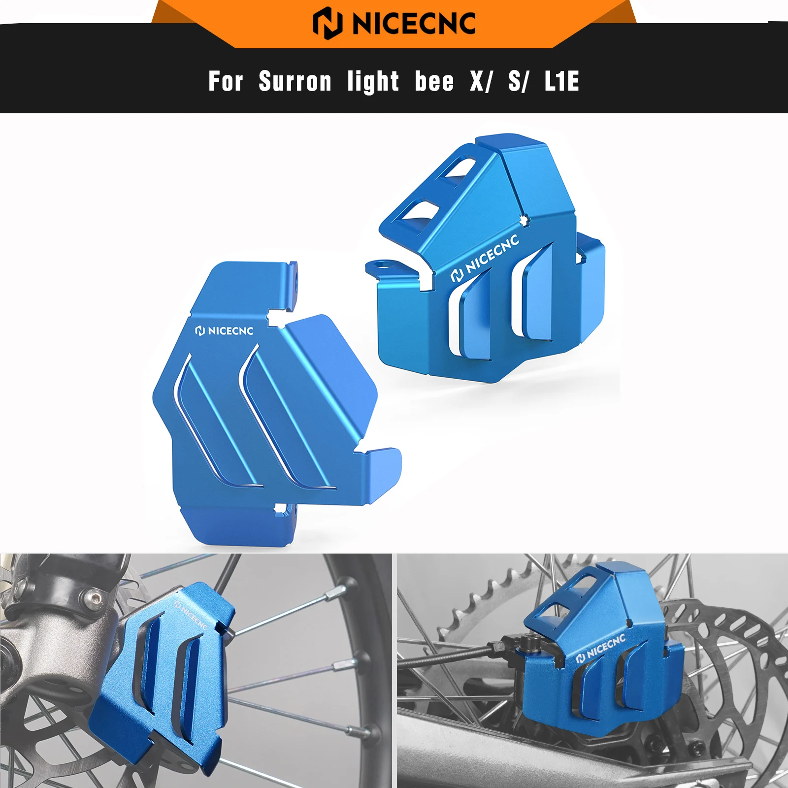 

NICECNC Front Rear Brake Caliper Guard For Surron light bee X light bee S L1E Segway X160 Segway X260 Sur-ron 2024 Bike Parts