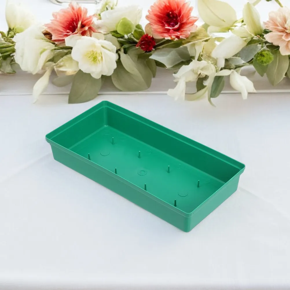 9Pcs Floral Foam Base Holder For Wedding Flower Arrangements Party Decor Green Tray Rectangular Block Event