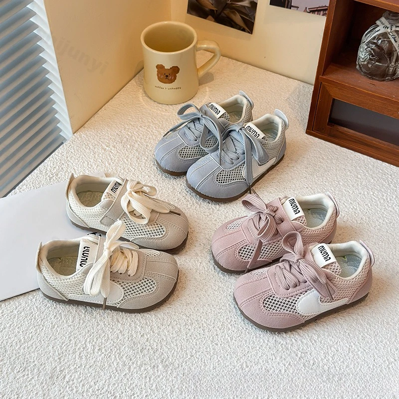 

Childrens Casual Shoes 2025 Autumn New Comfortable Breathable Toddler Flat Sports Shoes Kids Mesh Soft Soled Boys Girls Sneakers