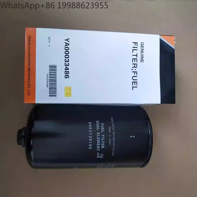 YA00033486 Fits for Isuzu 6HK1 6WG1 Engine Fuel Filter 2PCS New for HITACHI Excavator